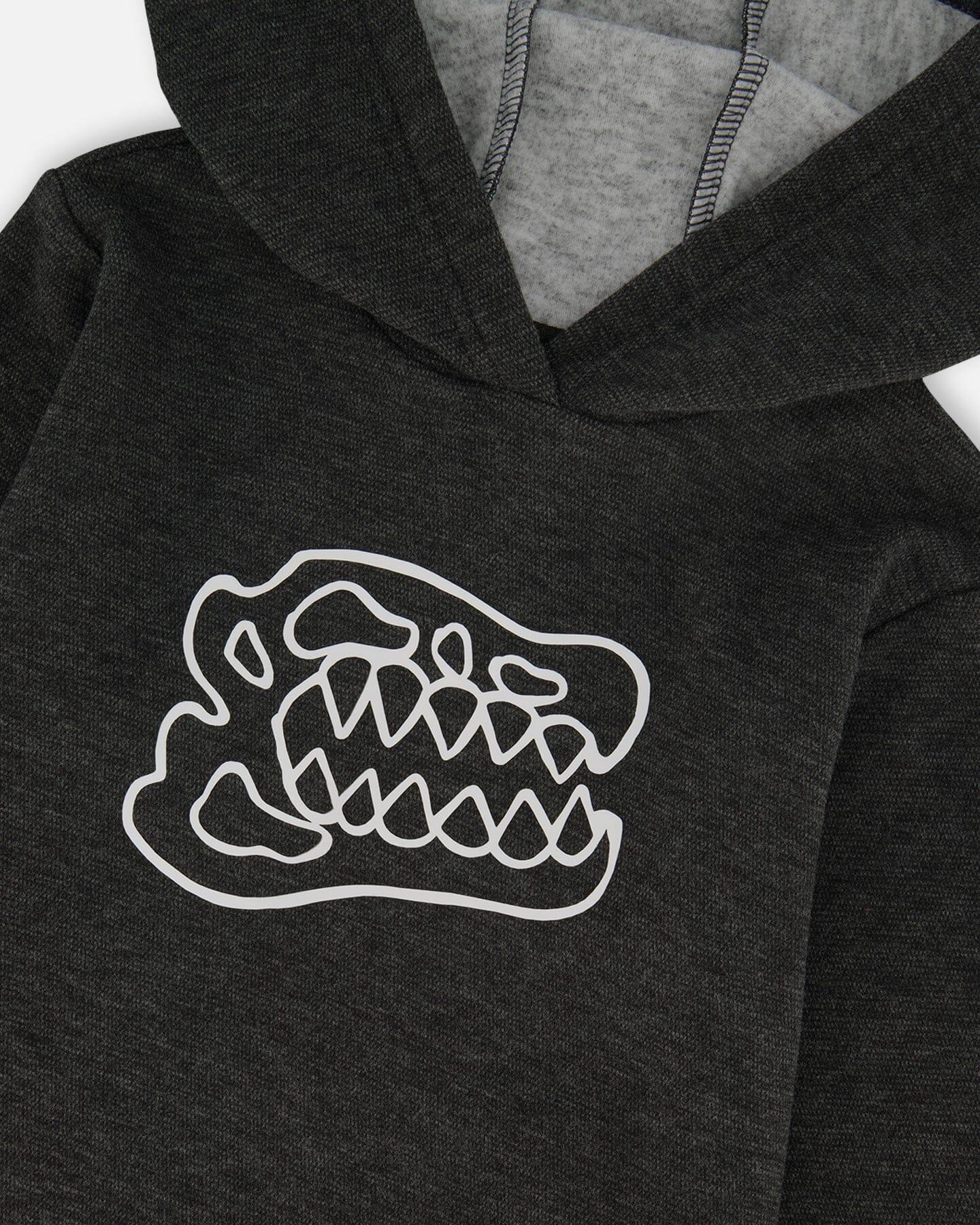 Long Sleeve Super Soft Brushed Jersey Hooded Tee Black-3