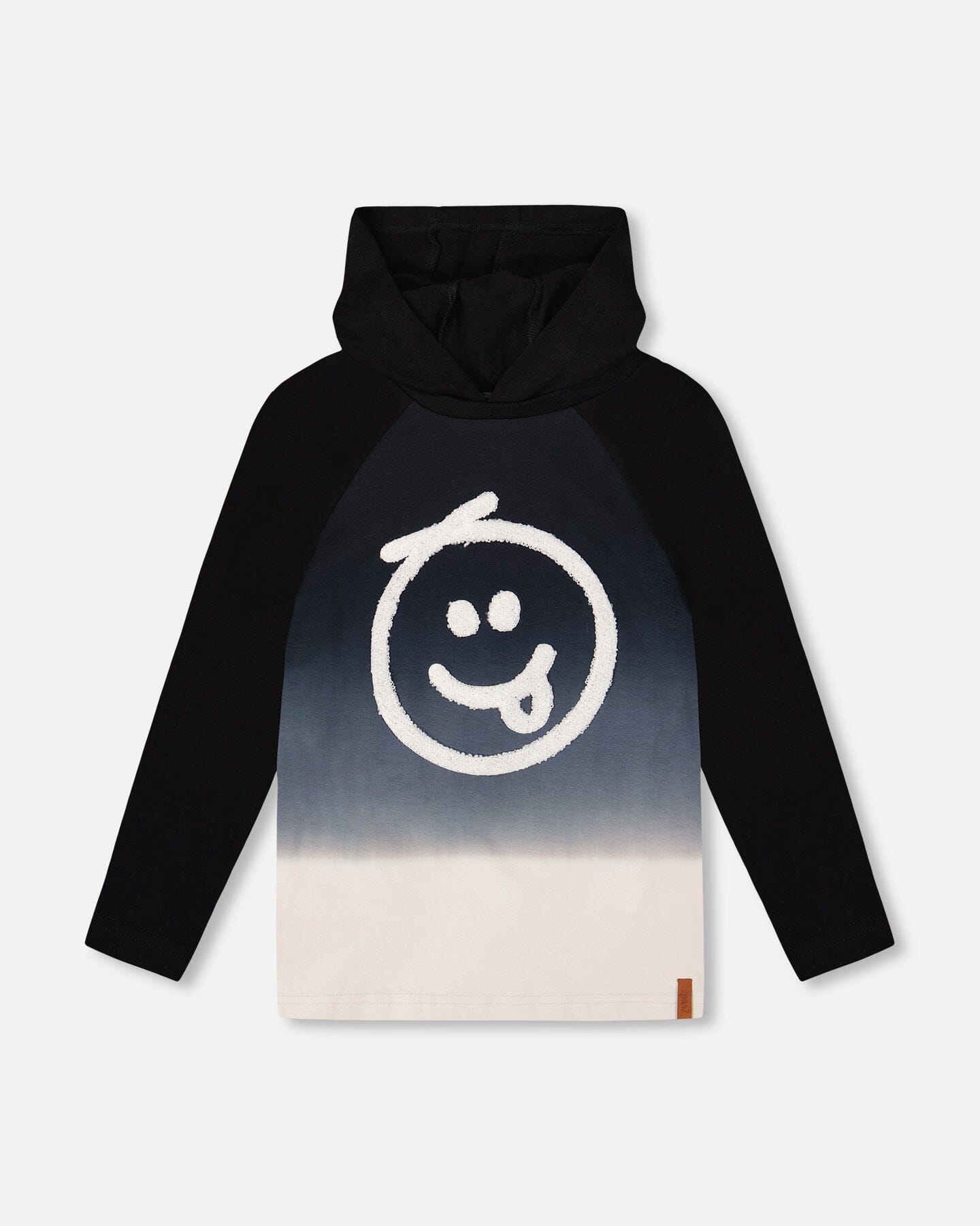 Organic Cotton Jersey Hooded Raglan Sleeve Tee Black-0