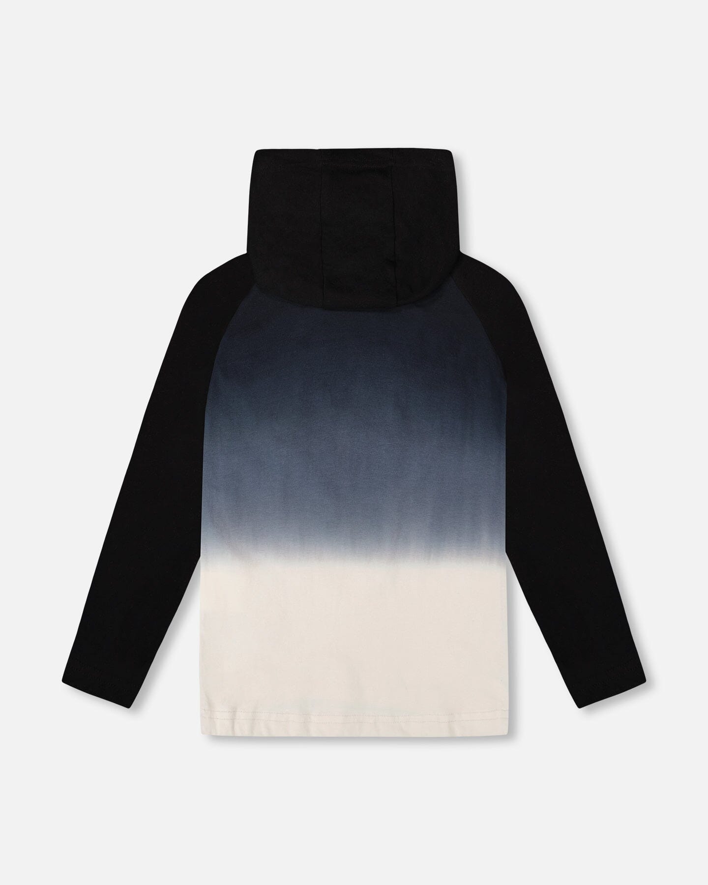 Organic Cotton Jersey Hooded Raglan Sleeve Tee Black-2