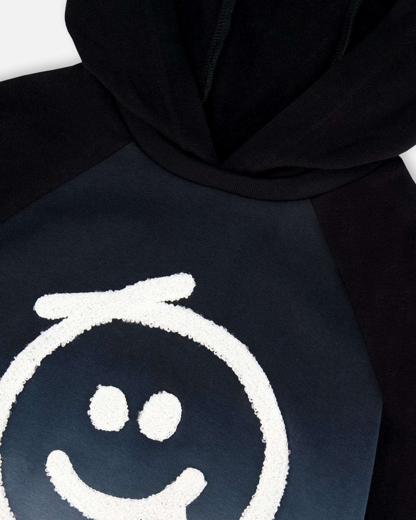 Organic Cotton Jersey Hooded Raglan Sleeve Tee Black-3