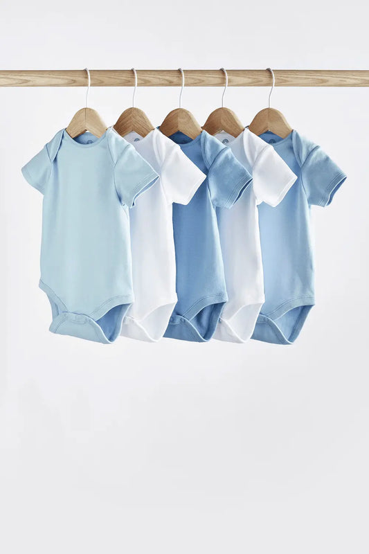 Next Baby Body Rövid Ujjú Kék-Fehér 5db/Csomag-0