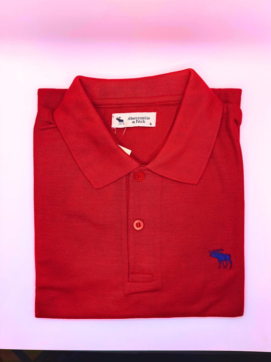 Playera Polo Caballero Chica Rojo